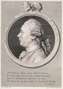 フランソワアンドレダニカフィリドール（1726-95）の肖像画、アウグストゥスドサントーバン、1772年に彫刻 作： Charles Nicolas II Cochin